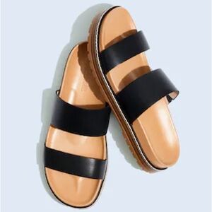 NWT Madewell The Charley Double Strap Slide Sandal